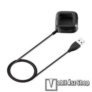 Okosóra USB töltő bölcső - FEKETE - Fitbit Versa Lite / Fitbit Versa 2 kép