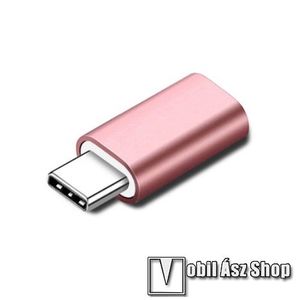 Adapter Lightning-ot USB 3.1 Type C-re alakítja át - Adatátvitelre és töltésre képes, zenehallgatásra nem! - ROSE GOLD kép