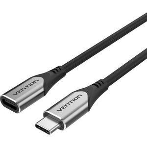 Vention Nylon Braided Type-C (USB-C) Extension Cable (4K / PD / 60W / 5Gbps / 3A) 1m Gray kép