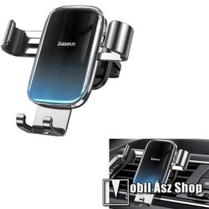 BASEUS Glaze Gravity univerzális autós / gépkocsi tartó - FEKETE / KÉK - szellőzőrácsra rögzíthető, 4.7-6.5"-os készülékekhez ajánlott - GYÁRI kép