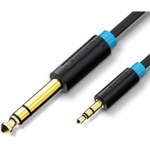 Vention 6, 5mm Jack Male to 3, 5mm Male Audio Cable 1m - fekete kép