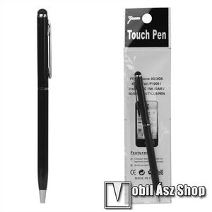 Érintőképernyő ceruza / golyós toll - BLACK / FEKETE kép