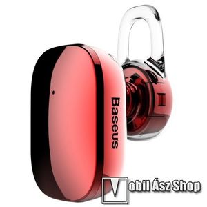 BASEUS Encok A02 bluetooth headset - v.4.1, fülbe dugható, USB töltő - PIROS - GYÁRI kép
