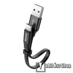 BASEUS adatátvitel adatkábel / USB töltő - USB Type-C, 3A, 23cm - FEKETE - GYÁRI kép