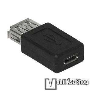 USB Adapter - USB ANYA / MicroUSB - FEKETE kép