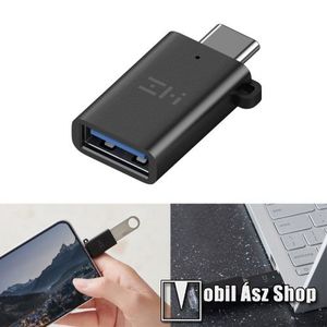XIAOMI ZIMI adapter - USB / pendrive csatlakoztatásához, OTG - USB Type-C 3.0 / USB mama - AL272 - FEKETE - GYÁRI kép