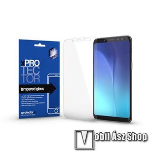 Xpro előlap védő karcálló edzett üveg - 0, 33 mm vékony, 9H, Arc Edge, A képernyő sík részét védi - SAMSUNG Galaxy A8 (2018) - GYÁRI kép