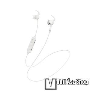 HOCO ES30 BLUETOOTH fülhallgató SZTEREO (v4.2, nyakba akasztható(55cm kábel), mikrofon, felvevő és hangerő gombok, memóriakártya olvasás, SPORT) FEHÉR - GYÁRI kép