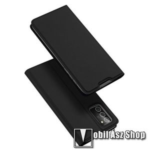 DUX DUCIS slim design notesz / mappa tok - FEKETE - oldalra nyíló flip cover, asztali tartó funkció, szilikon belső, mágneses záródás - SAMSUNG Galaxy Note20 5G (SM-N981B/DS) - GYÁRI kép
