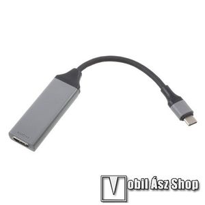 USB Type-C / HDMI, MHL (készülékfüggő) adapter - 20cm - SZÜRKE kép