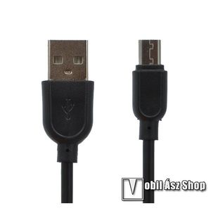 Adatátviteli kábel / USB töltő - microUSB speciális, 8 mm hosszított fej, 1m - FEKETE kép