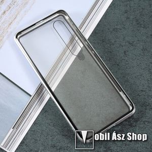 Alumínium védő keret / hátlap - Előlap és hátlap védő edzett üveg, mágneses - EZÜST - Xiaomi Mi 10 5G / Xiaomi Mi 10 Pro 5G kép