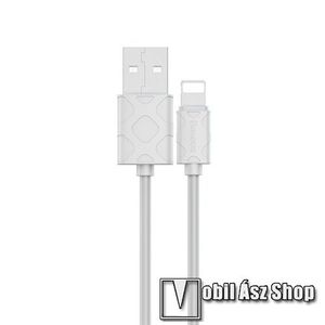 BASEUS YAVEN adatátviteli kábel / USB töltő - USB / Lightning csatlakozás, 1m, 2.1A - FEHÉR - GYÁRI kép