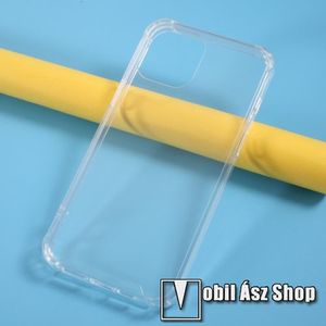 Műanyag védő tok / hátlap - FÉNYES - ÁTLÁTSZÓ - szilikon keret, erősített sarkok - APPLE iPhone 12 Pro Max kép
