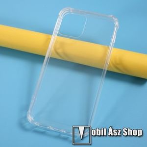 Műanyag védő tok / hátlap - FÉNYES - ÁTLÁTSZÓ - szilikon keret, erősített sarkok - APPLE iPhone 12 Max kép