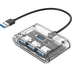 Orico USB-A Hub 4xUSB 3.0 Transparent kép