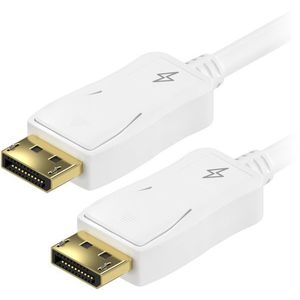 AlzaPower DisplayPort-ról (M) DisplayPort-ra (M) csatlakozókábel, 3 m, fehér kép