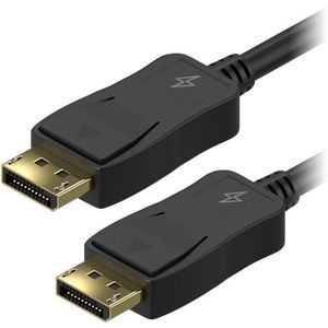 AlzaPower DisplayPort-ról (M) DisplayPort-ra (M) csatlakozókábel, 3 m, fekete kép