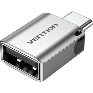 Vention USB-C (M) to USB 3.0 (F) OTG Adapter Gray Aluminum Alloy Type kép