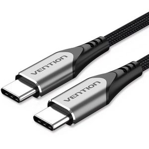 Vention Type-C (USB-C) 2.0 (M) to USB-C (M) Cable 1M Gray Aluminum Alloy Type kép