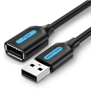 Vention USB 2.0 Male to USB Female Extension Cable 1m Black PVC Type kép