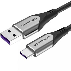 Vention USB-C to USB 2.0 Fast Charging Cable 5A 0.25m Gray Aluminum Alloy Type kép