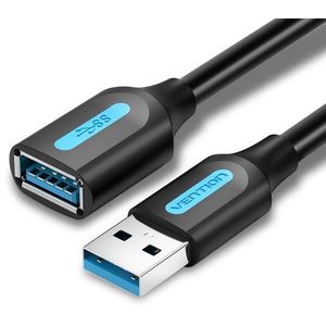 Vention USB 3.0 Male to USB Female Extension Cable 0.5m Black PVC Type kép