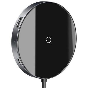 Baseus Circular Mirror Wireless Charger intelligent HD HUB Dark gray kép