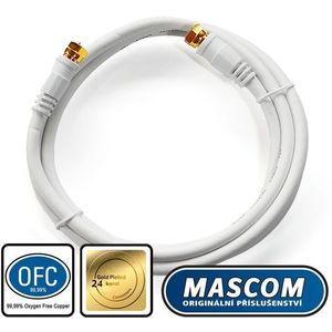 Mascom koaxiális kábel 7676-015W, F csatlakozó 1, 5 m kép