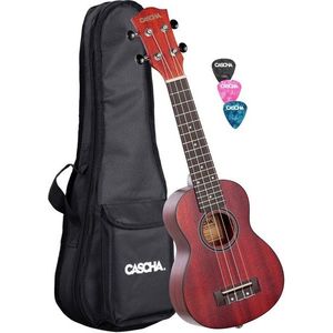 Cascha HH 2263 Premium Szoprán ukulele Piros kép