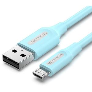 Vention USB 2.0 to Micro USB 2A Cable 1m Light Blue kép