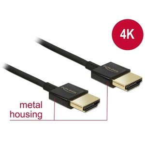 DELOCK Premium minőségű HDMI összekötő kábel, 2m (84773) fekete kép