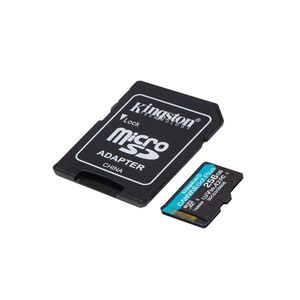 KINGSTON Canvas Go Plus MicroSDXC Memóriakártya, 256GB + Adapter (SDCG3/256GB) kép