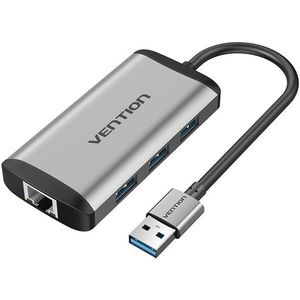 Vention USB 3.0 to 3x USB 3.0 + RJ-45 Gigabit Ethernet Adapter kép