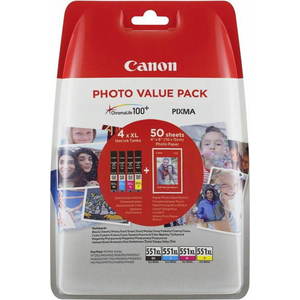 Canon XL CLI-551 C/M/Y/BK PHOTO VALUE Multi Pack kép