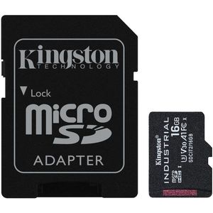 Kingston MicroSDHC 16GB Industrial + SD adapter kép
