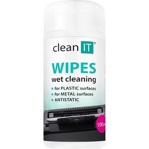 CLEAN IT Tisztítókendők, nedves, műanyagra, 100 db kép