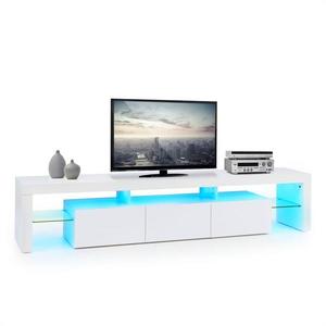 OneConcept Quentin Lowboard, TV asztal, fehér, LED világítás, színváltoztatás kép