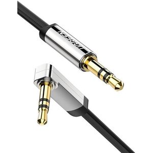 Ugreen 3.5mm Male to 3.5mm Male Straight to Angle flat Cable 1m (Black) kép