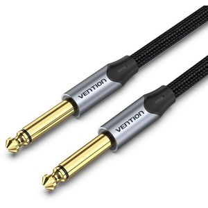 Vention Cotton Braided 6.5mm Male to Male Audio Cable 2M Gray Aluminum Alloy Type kép