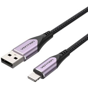 Vention MFi Lightning to USB Cable Purple 2m Aluminum Alloy Type kép