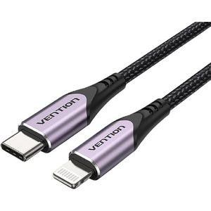 Vention MFi Lightning to USB-C Cable Purple 1m Aluminum Alloy Type kép