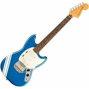 Fender Squier FSR 60s Competition Mustang Classic Vibe 60s LRL Lake Placid Blue-Olympic White Stripes kép
