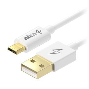 AlzaPower Core Micro USB 1m, fehér kép
