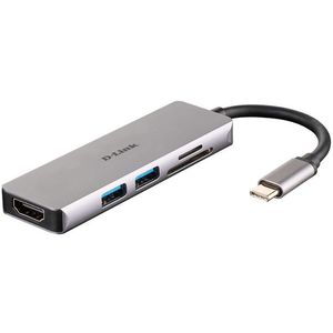 D-Link 5-in-1 2 portos USB Hub + HDMI + Kártyaolvasó (DUB-M530) kép