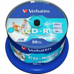 VERBATIM CD-R 80 52x PRINT. NO ID spindl 50 db/csomag kép