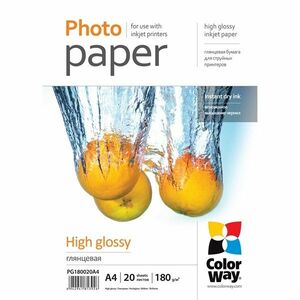 COLORWAY Fotópapír, magasfényű, A4, 20 lap (PG180020A4) kép