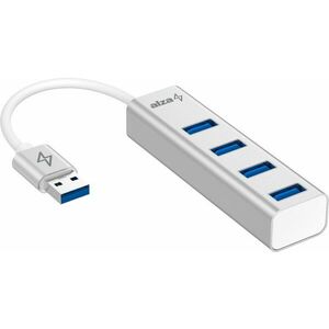 AlzaPower AluCore USB-A (M) - 4 × USB-A (F) ezüst kép