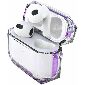 Hishell Two Colour Clear Case for Airpods 3 purple kép