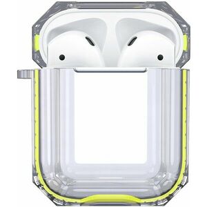 Hishell Two Colour Clear Case for Airpods 1&2 yellow kép